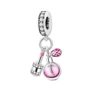 Vintage Perfume Bottle Lipstick Charm Pandora Style